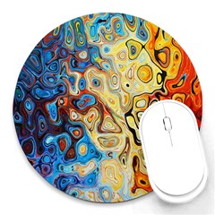 Colorful Structure Round Mousepads by artworkshop