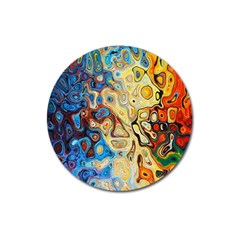 Colorful Structure Magnet 3  (round) by artworkshop