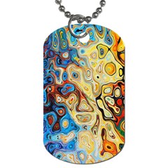 Colorful Structure Dog Tag (one Side) by artworkshop