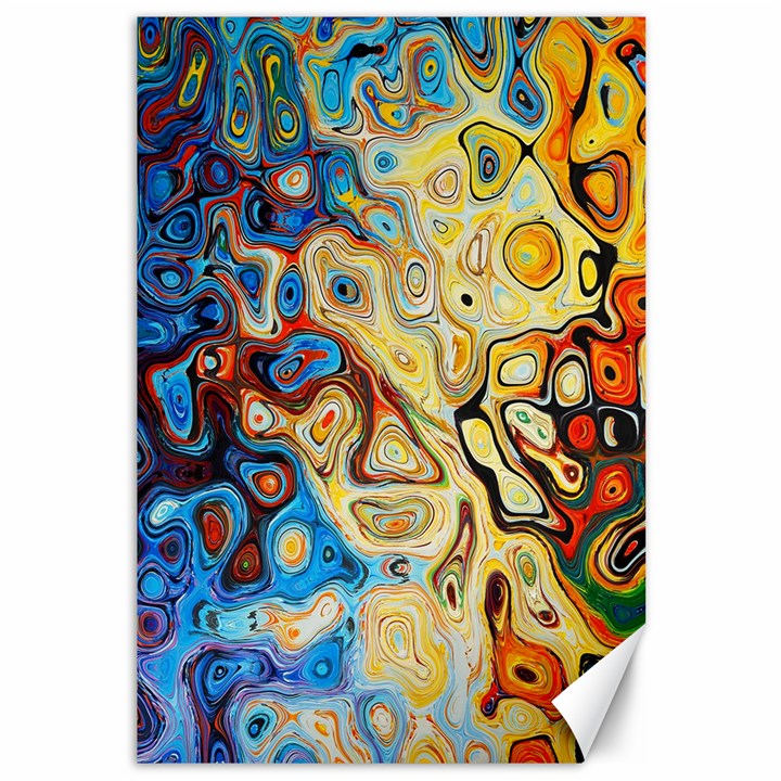 Colorful Structure Canvas 12  x 18 