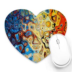 Colorful Structure Heart Mousepads by artworkshop