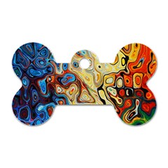 Colorful Structure Dog Tag Bone (one Side) by artworkshop