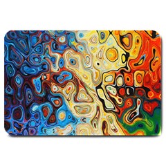 Colorful Structure Large Doormat  by artworkshop