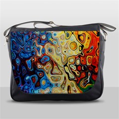 Colorful Structure Messenger Bag by artworkshop