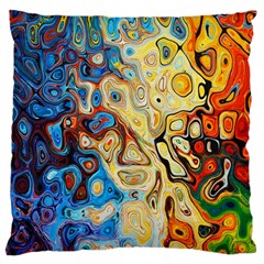 Colorful Structure Large Cushion Case (two Sides) by artworkshop