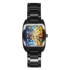 Colorful Structure Stainless Steel Barrel Watch by artworkshop