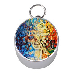 Colorful Structure Mini Silver Compasses by artworkshop