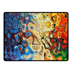 Colorful Structure Double Sided Fleece Blanket (small)  by artworkshop