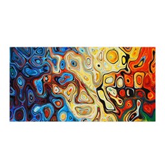 Colorful Structure Satin Wrap 35  X 70  by artworkshop