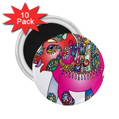 Decorative Elephant 2 25  Magnets (10 Pack)  by artworkshop