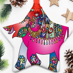 Decorative Elephant Star Ornament (two Sides) by artworkshop