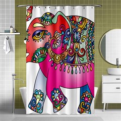 Decorative Elephant Shower Curtain 48  X 72  (small)  by artworkshop