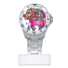 Decorative Elephant Plastic Nurses Watch by artworkshop