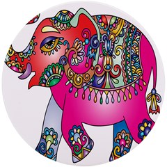 Decorative Elephant Uv Print Round Tile Coaster