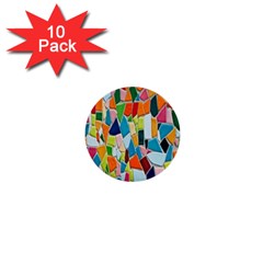 Mosaic Tiles 1  Mini Buttons (10 Pack)  by artworkshop