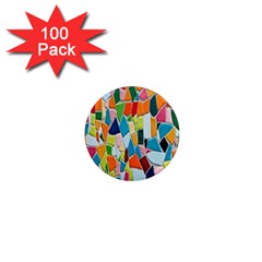 Mosaic Tiles 1  Mini Magnets (100 Pack)  by artworkshop