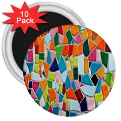 Mosaic Tiles 3  Magnets (10 Pack)  by artworkshop