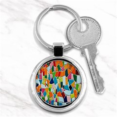 Mosaic Tiles Key Chain (round) by artworkshop