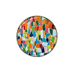 Mosaic Tiles Hat Clip Ball Marker by artworkshop