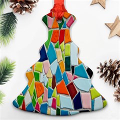 Mosaic Tiles Christmas Tree Ornament (two Sides) by artworkshop