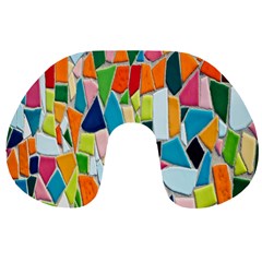 Mosaic Tiles Travel Neck Pillow by artworkshop