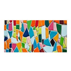 Mosaic Tiles Satin Wrap 35  X 70  by artworkshop