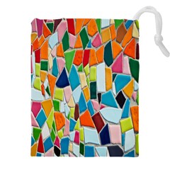 Mosaic Tiles Drawstring Pouch (5xl) by artworkshop