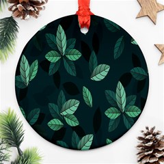 Plant Leaves Ornament (round) by artworkshop