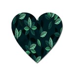 Plant Leaves Heart Magnet Front