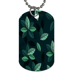 Plant Leaves Dog Tag (one Side) by artworkshop