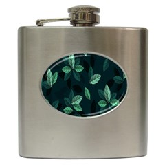 Plant Leaves Hip Flask (6 Oz) by artworkshop