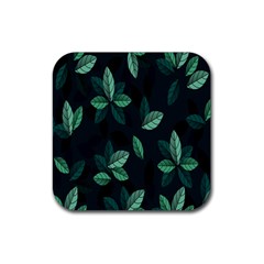 Plant Leaves Rubber Coaster (square) by artworkshop