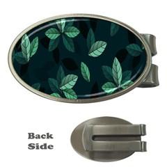 Plant Leaves Money Clips (oval)  by artworkshop