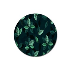 Plant Leaves Magnet 3  (round) by artworkshop