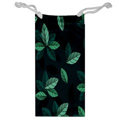 Plant Leaves Jewelry Bag by artworkshop