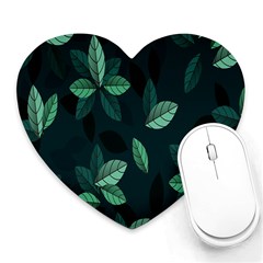 Plant Leaves Heart Mousepads by artworkshop