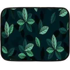 Plant Leaves Fleece Blanket (mini) by artworkshop