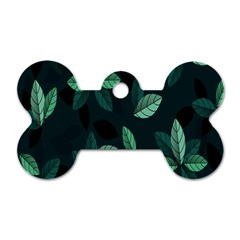 Plant Leaves Dog Tag Bone (one Side) by artworkshop