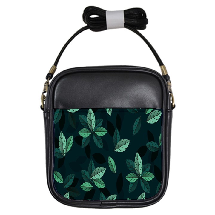 Plant Leaves Girls Sling Bag