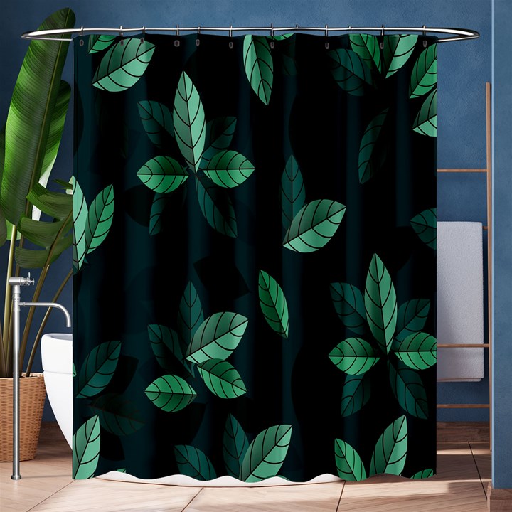 Plant Leaves Shower Curtain 60  x 72  (Medium) 