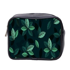 Plant Leaves Mini Toiletries Bag (two Sides) by artworkshop