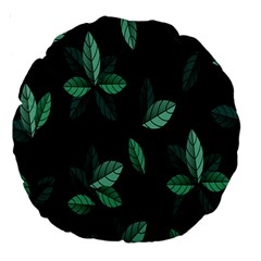 Plant Leaves Large 18  Premium Round Cushions by artworkshop