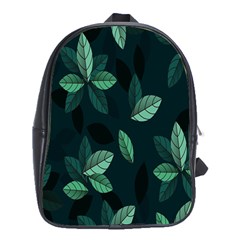 Plant Leaves School Bag (xl) by artworkshop