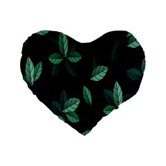 Plant Leaves Standard 16  Premium Heart Shape Cushions by artworkshop