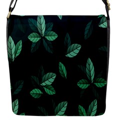 Plant Leaves Flap Closure Messenger Bag (s) by artworkshop