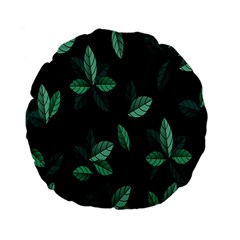 Plant Leaves Standard 15  Premium Flano Round Cushions by artworkshop