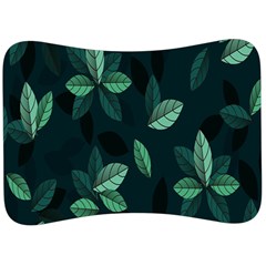 Plant Leaves Velour Seat Head Rest Cushion by artworkshop