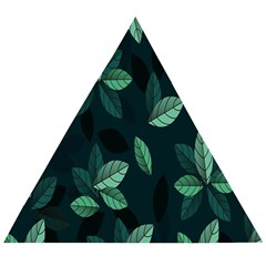 Plant Leaves Wooden Puzzle Triangle by artworkshop