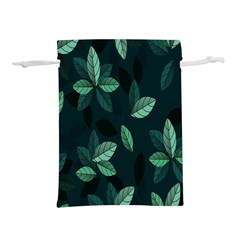 Plant Leaves Lightweight Drawstring Pouch (l) by artworkshop