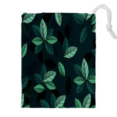 Plant Leaves Drawstring Pouch (5xl) by artworkshop